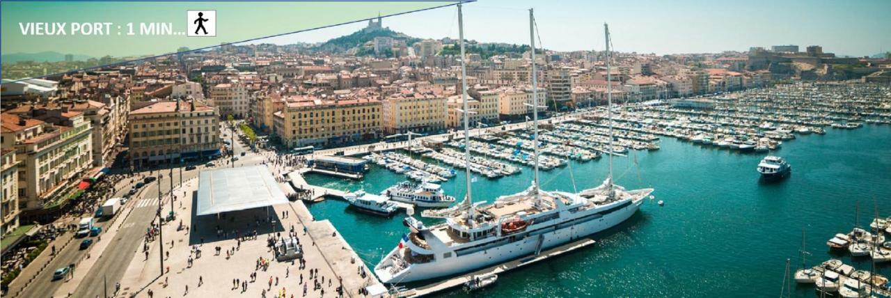 Happy T1 Tout Equipe - Confort - Vieux Port Marseille Luaran gambar